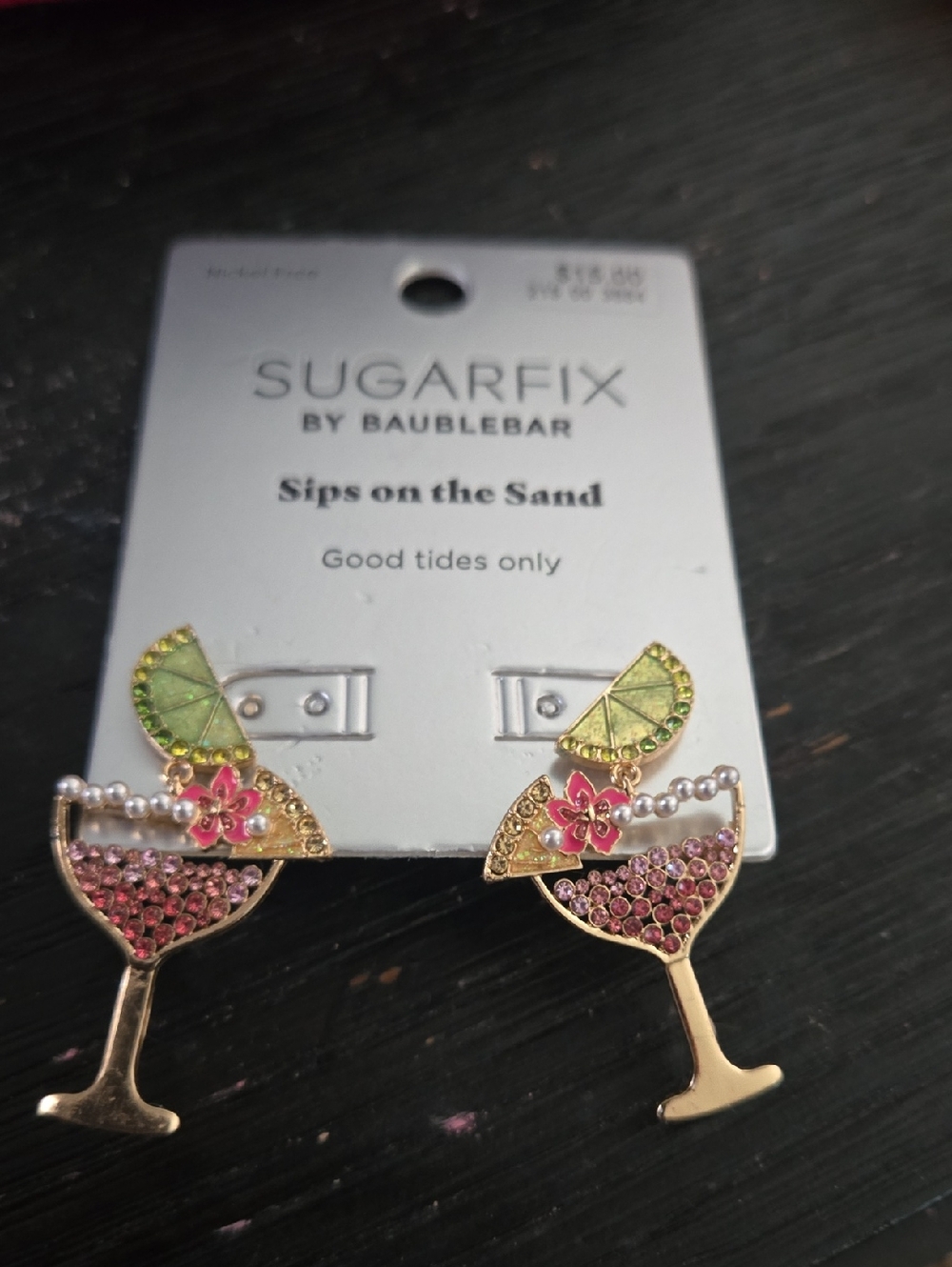 Sugarfix by BaubleBar Pink & Green Tropical Cocktail Drop Earrings